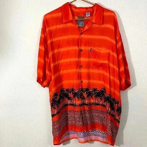 Pineapple Connection Shirt Orange Hawaiian Size XL